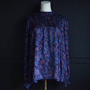 Joie | Smocked Long Sleeve Blouse